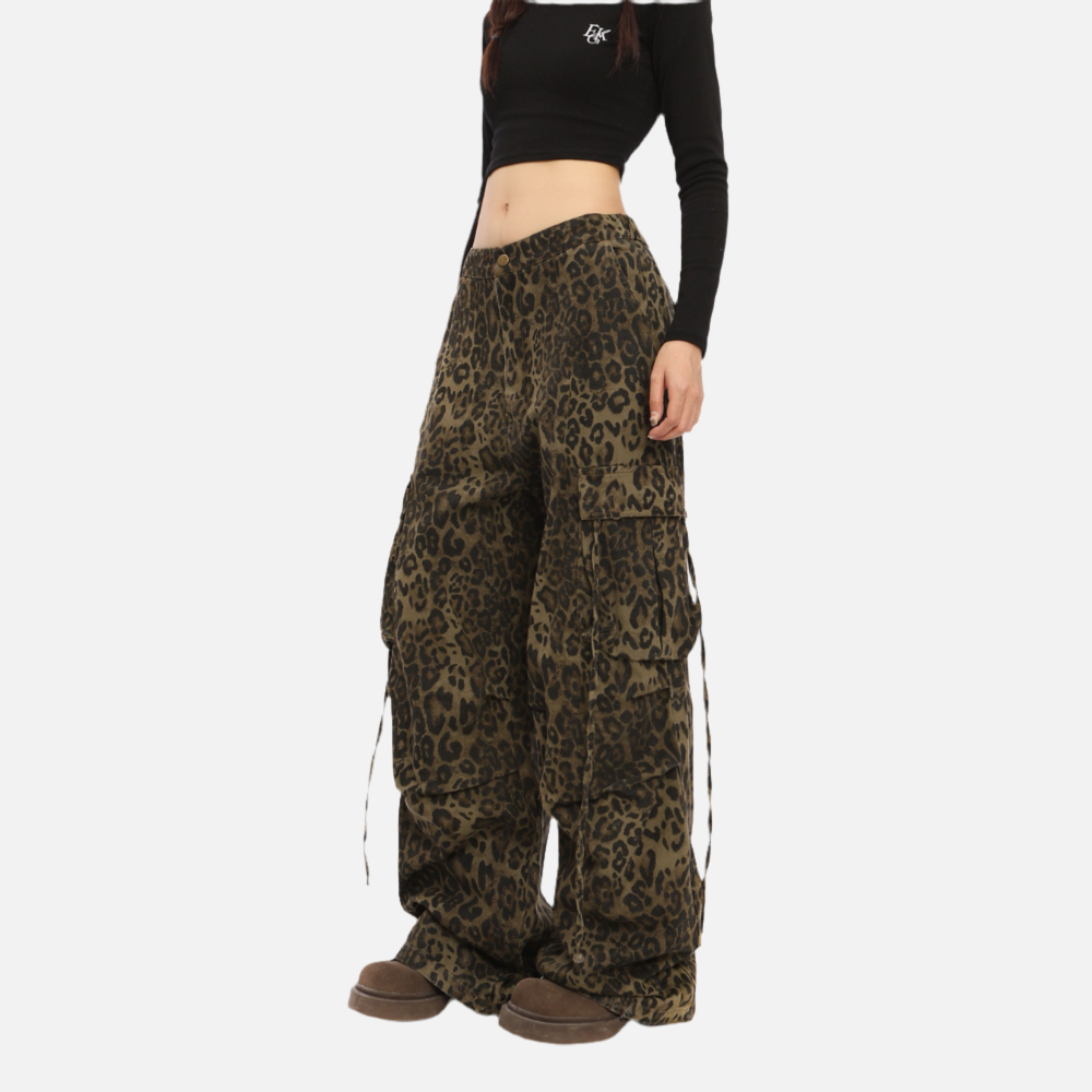 Pantalon Léopard Cargo